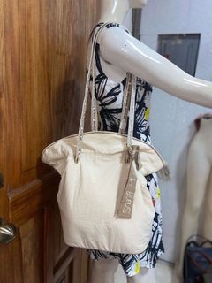 Lanvin Bucket Bag Nylon in Cream Color