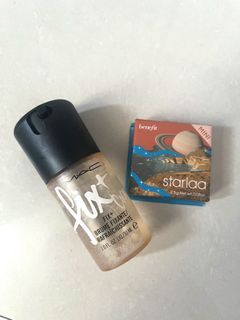 Authentic Mac Fix+ Mini Setting Spray 30ml and Benefit Starlaa Blush Mini