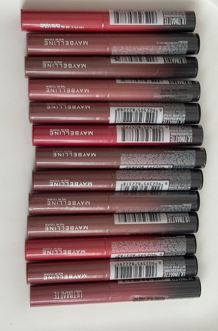 Maybelline Ultimattes (Category: Makeup) located in Quezon City. Submitted by declutteringnini (Listing ID 1360216190, Image 1). Description: Brand new and sealed Guaranteed authentic Selling low so price is firm Please message for shades availability .