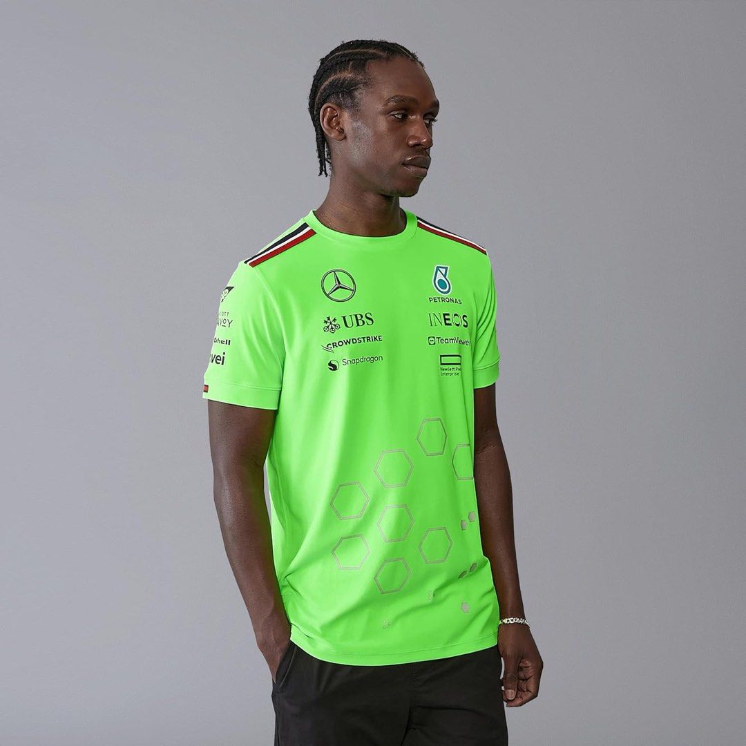 Mercedes F1 Tshirt Petronas. Mercedes-AMG PETRONAS 2024 Mens Set Up T ...