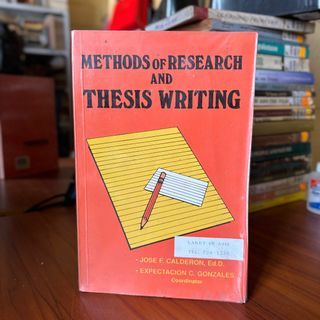 Methods of Research and Thesis Writing