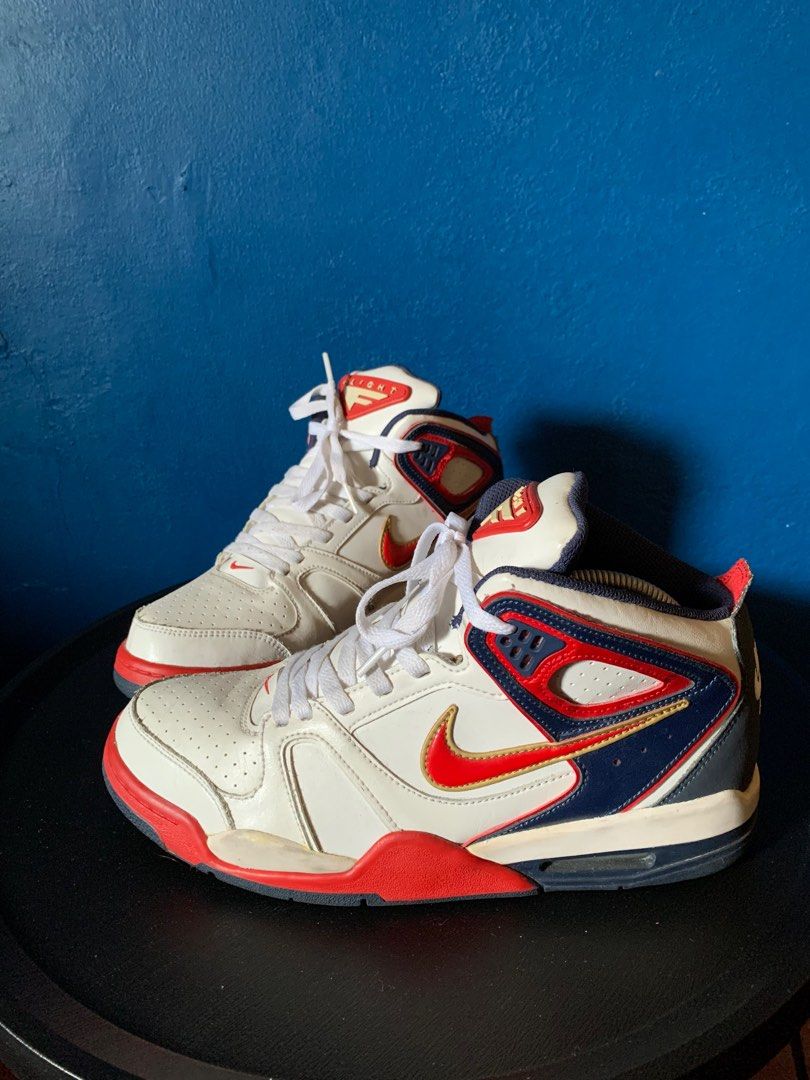 Nike Air Flight Falcon Team USA (Category: Sneakers) located in Subic. Submitted by baplopicks (Listing ID 1360089429, Image 2). Description: Good As New Size 9.5 US No Issue Without Box 100% Original Money Back If Proven Fake.