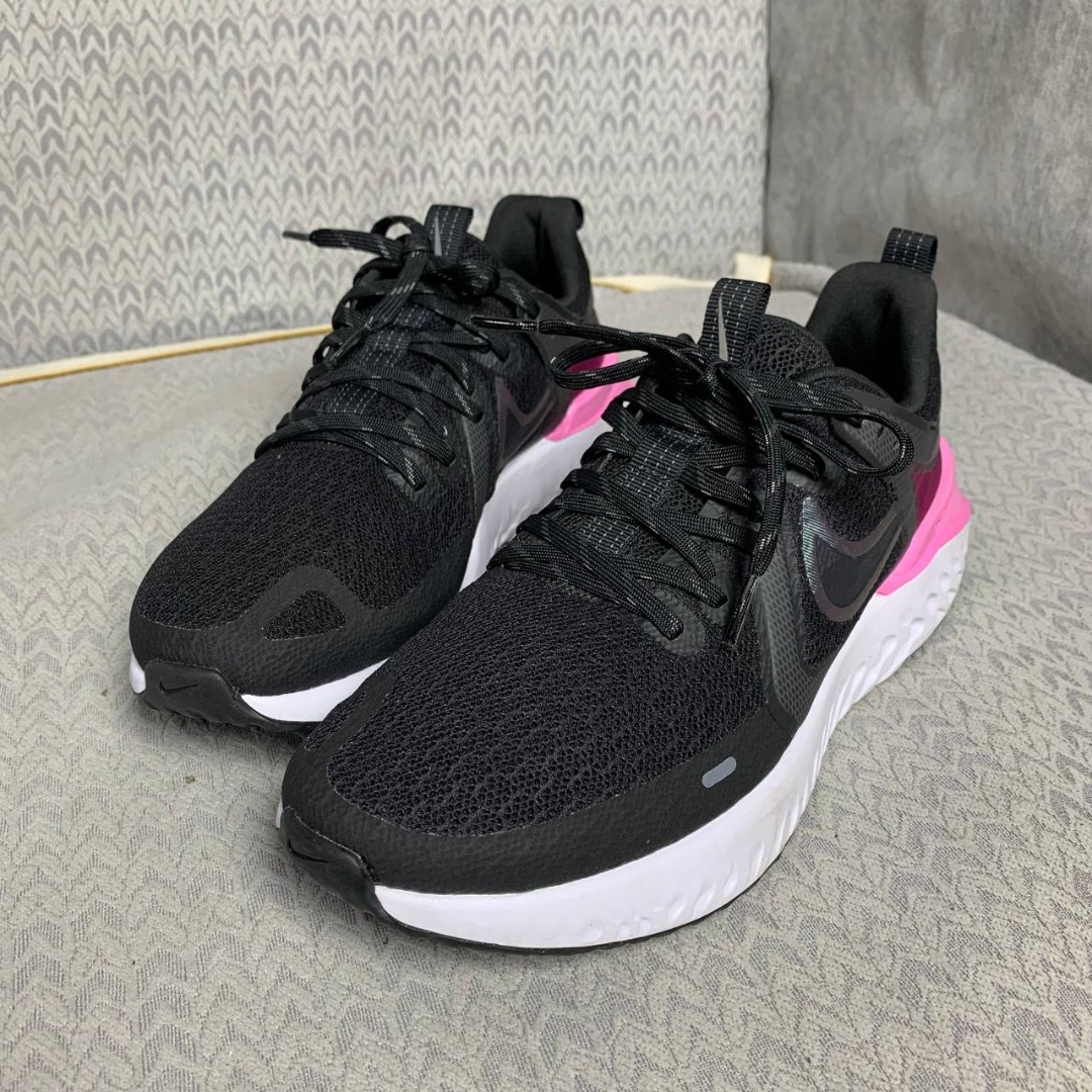 Nike WMNS Legend Reaction 2 Black / Pink Marathon Running Shoes, Women — free download