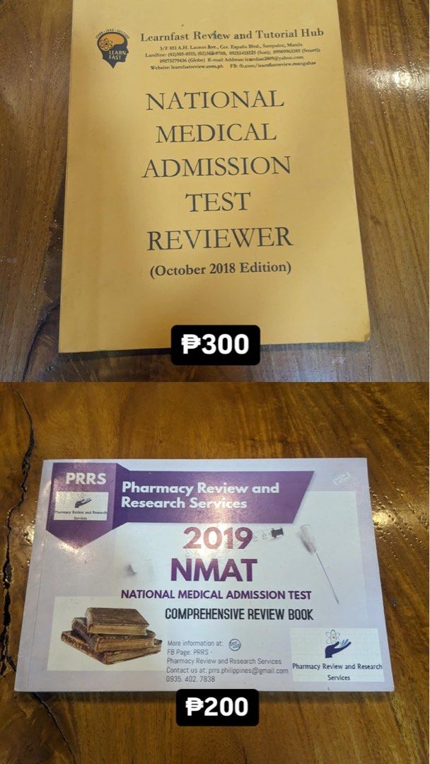 NMAT reviewers (Category: Textbooks) located in Manila. Submitted by marielle_c.cloud (Listing ID 1360209697, Image 3). Description: All books are good as new and negotiable ! QC (anonas) and UBELT location can do meetups or lalamove Medical Admission Test - SOLD PICS Review Center NMAT - SOLD PRRS 2019 NMAT - SOLD UPLINK books - SOLD the rest are still available :)).