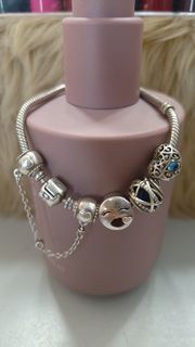 Pandora Snake chain Bracelet and Charms