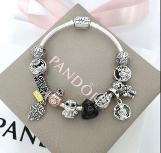 PANDORA STARWARS BRACELET AND CHARMS SET
