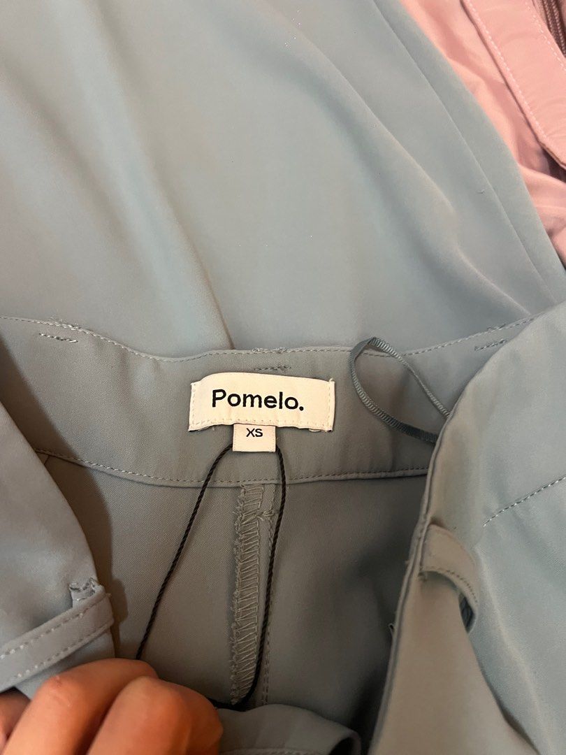 Pomela light blue bottoms (Category: Other Bottoms) located in Manila. Submitted by declutterwmexx (Listing ID 1360052067, Image 2). Description: Fits 26” waistline. With loose thread..