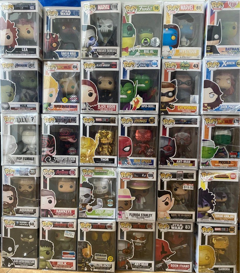 Random Funko Pop on Sale (Category: Figurines & Statues) located in Quezon City. Submitted by declutterthingzzz (Listing ID 1360175312, Image 1). Description: Random Funko Pop on Sale Price Starts at ₱400 623 Lea 09 Darth Maul 118 Punisher 16 Big Al 61 Mystique Batman 451 Hulk 858 Super Saiyan Gohan Super Skrull 43 Catwoman Dark Phoenix Diy pop female 517 Corrupted Venom 381 Thor 287 Iron Spider 1137 Antman 670 Piccolo 205 Aquaman 80 Hawkeye 394 