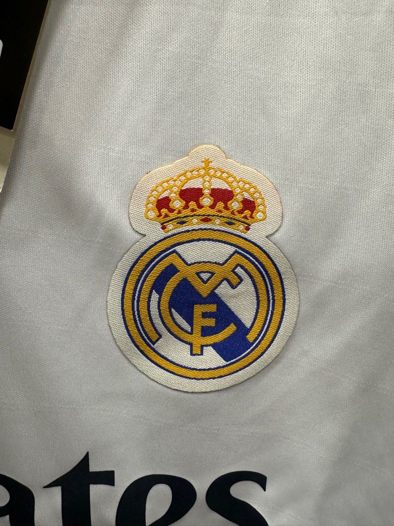 Real Madrid home Jersey (Category: Activewear) located in Singapore. Submitted by samson8930 (Listing ID 1360089141, Image 2). Description: Real Madrid home jersey Size: XL Brand new with tag PTP: 56cm Length: 77cm What you see is what you get No refund or exchange Self collect at 561591 or add $3 for mail. .