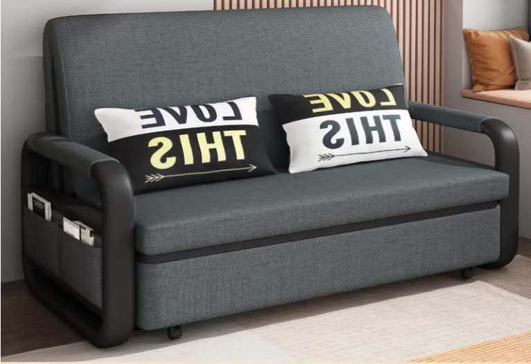 Sofa bed with storage (Category: Sofas) located in Manila. Submitted by dolorchris69891 (Listing ID 1360063903, Image 3). Description: ‼️ SOFA BED WITH STORAGE ‼️ Size- DOUBLE 120x190cm Color- DARK BLUE.