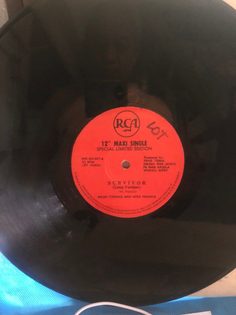 Survivor-Belen Thomas/Mike Francis (Category: Vinyls) located in Bacoor. Submitted by apolot (Listing ID 1360182086, Image 2). Description: 12” extended Survivor by Belen Thomas / Mike Francis VG++ media VG cover sleeve PH Pressing no skips, no hairline For only 2,500.