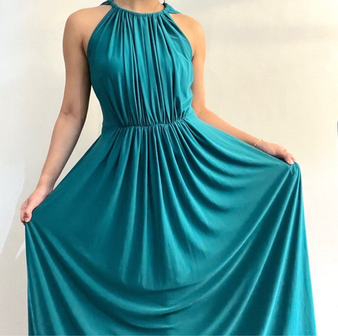 Teal Dress (Category: Dresses) located in Mandaluyong City. Submitted by jenvm (Listing ID 1360055899, Image 2). Description: Preloved please manage your expectation. Fit to Small to Large.