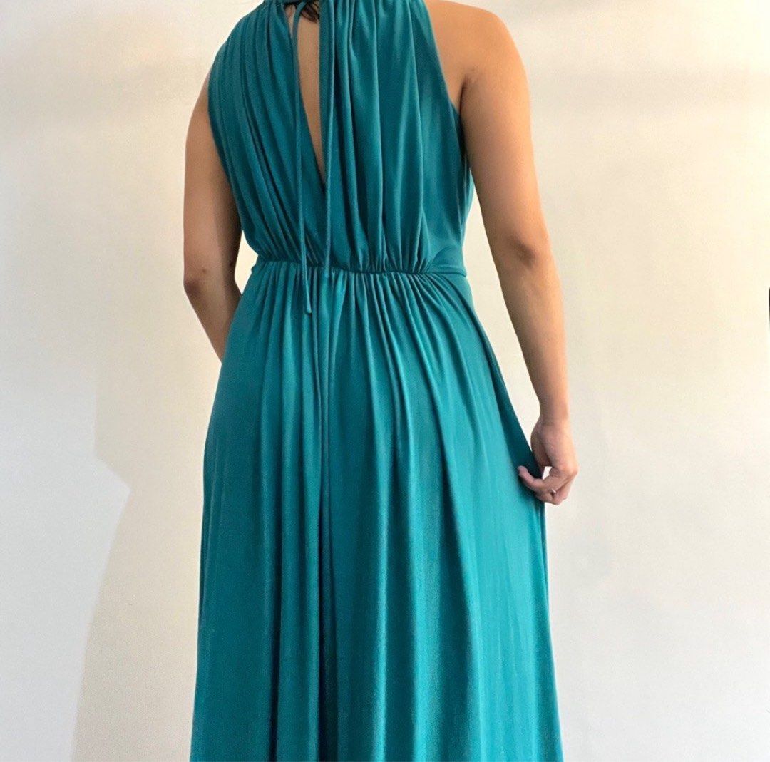 Teal Dress (Category: Dresses) located in Mandaluyong City. Submitted by jenvm (Listing ID 1360055899, Image 3). Description: Preloved please manage your expectation. Fit to Small to Large.