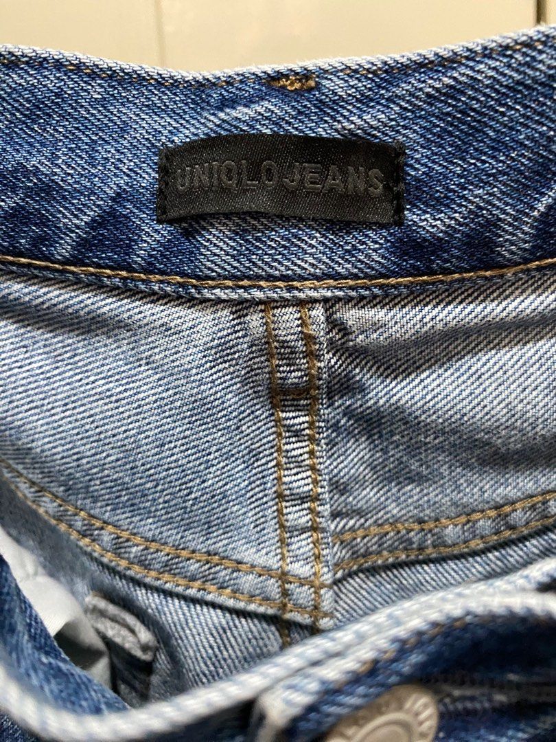 Uniqlo Wide Straight Jeans (Category: Jeans) located in Binan City. Submitted by persephone_ (Listing ID 1360076467, Image 2). Description: - Bought directly from the store around November last year. - Worn once (this feb only) .