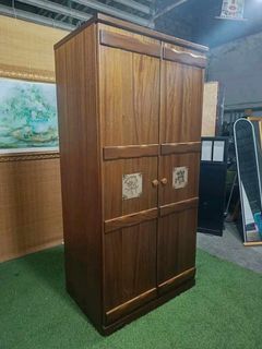 Wooden Wardrobe / Closet Cabinet
Tiles Design, Solid Wood Doors, Interior Mirror
Price : 9500

34L x 24W x 72H inches
In VERY good condition
Code HOMEBOSS