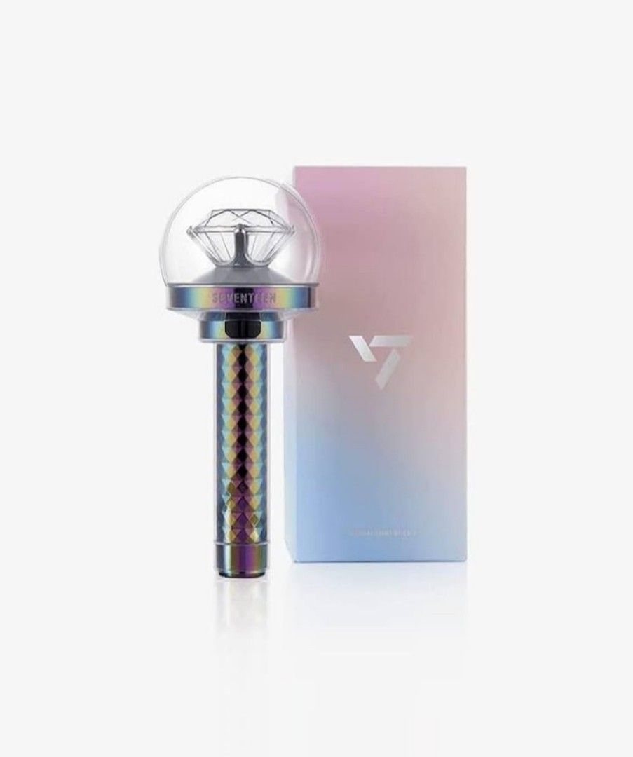 (wts/lfb) instock seventeen official lightstick version 3 (Category: K-Wave) located in Singapore. Submitted by ghmglw (Listing ID 1360105561, Image 1). Description: wts seventeen official lightstick version 3 bought it for $80 brand new, used twice during right here in sg (guaranteed authenticity) in mint condition including original box, dustbag, lightstick strap, and protective wrapper open to negotiations for fast deals! also open to meetups 