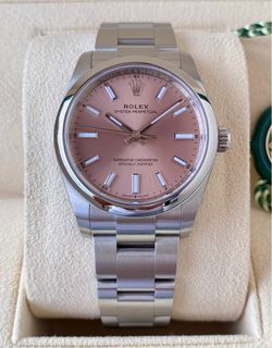2021 Rolex Oyster Perpetual 34 Pink Dial Ref. 124200