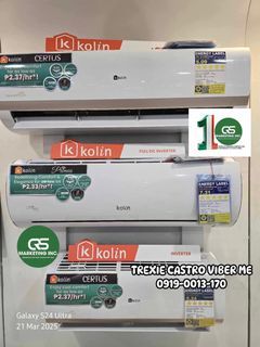 ❄️ KOLIN SPLIT TYPE INVERTER AIRCON CERTUS MODEL and KOLIN PRIMUS GOLD FULL DC INVERTER AIRCON BRANDNEW AND SEALED  🔥