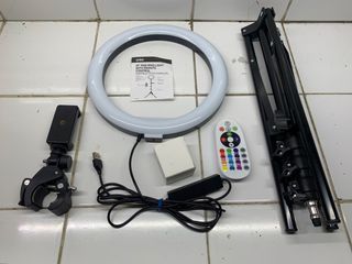 Anko 10inch RGB Multi-Colored Ring Light with Tripod Stand & Remote Control