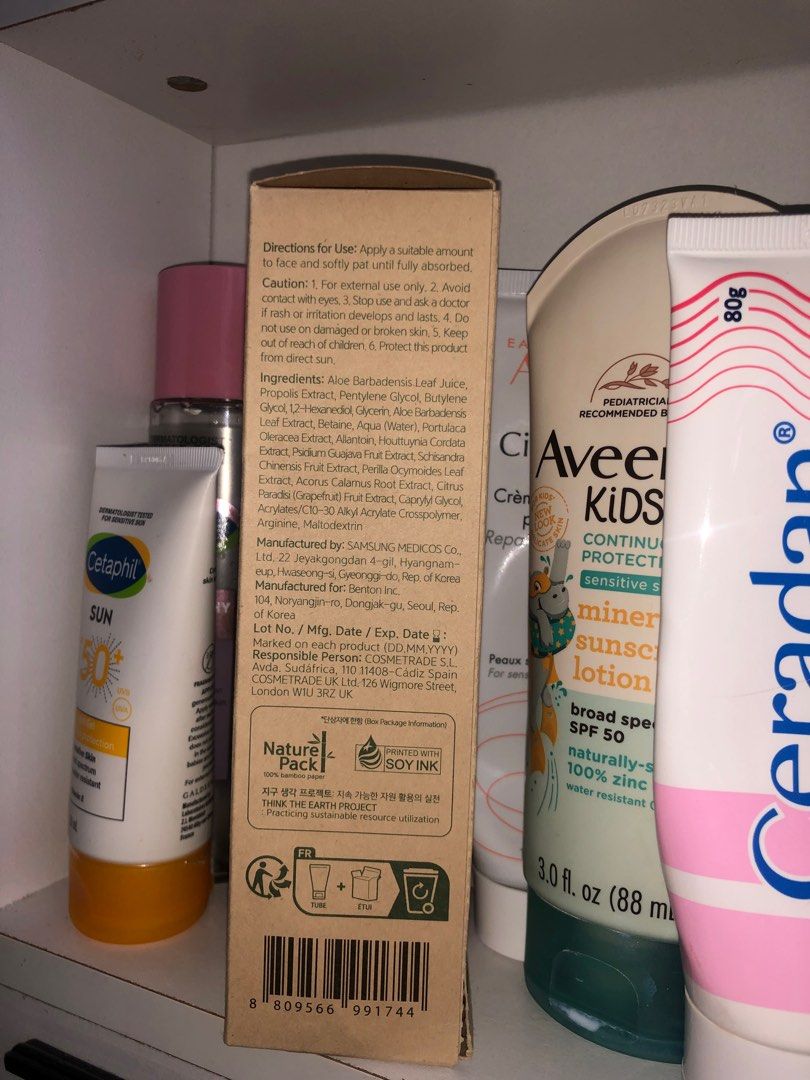 Benton aloe propolis (Category: Face Care) located in San Fernando. Submitted by maryymary6 (Listing ID 1360231339, Image 2). Description: 60% laman good for sunburnt skin.