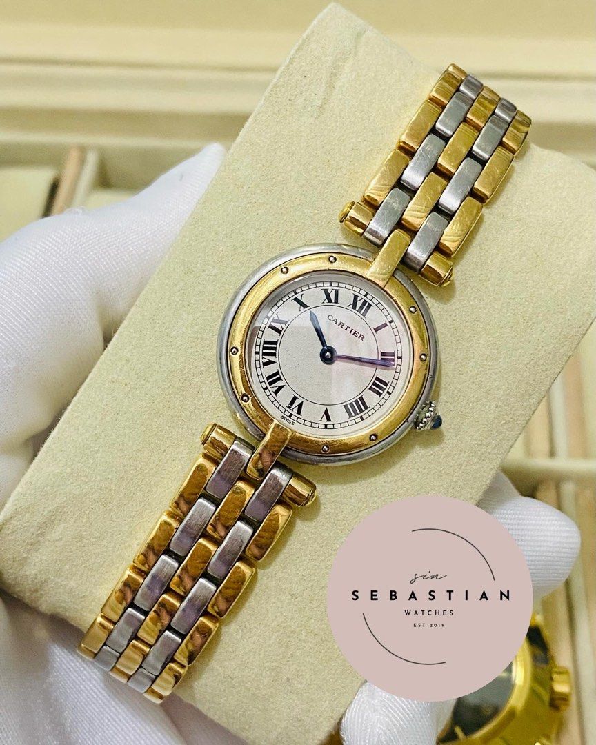 Cartier Panthere Vendome 3-Row Gold (Category: Luxury Watches) located in Quezon City. Submitted by clicksmileph (Listing ID 1313707097, Image 3). Description: Cartier Panthere Vendome 3-Row Gold Yellow Gold Ladies Watch Bracelet: Stainless steel & 18k Yellow Gold 3- row bracelet with hidden deployment clasp. Fit up to 16cm wrist. 2-tone, Solid Gold 3 row Rare find Cartier Panthere Model Quartz movement 9.5/10 Excellent Condition(Super mint) ♥️ 1