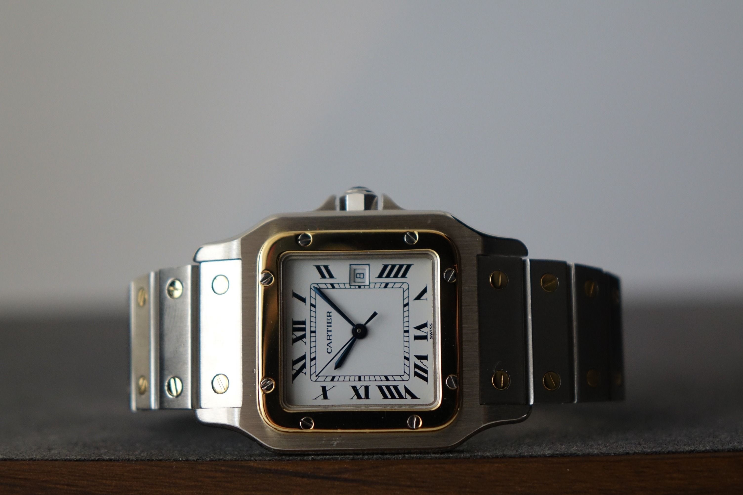 Cartier Santos Carree 2961 Half Gold watch only, Luxury, Watches on ...