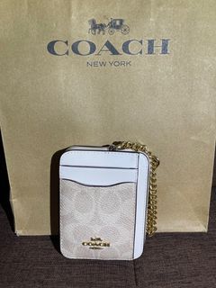 Coach Zip Card Case In Signature Canvas