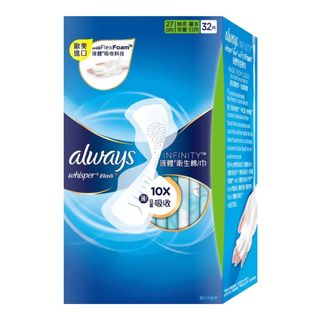 COSTCO 特價-液體衛生棉量多日用 27公分*32片 Whisper Infinity Heavy Day Pad 27 cm 32-Piece64168403995907110