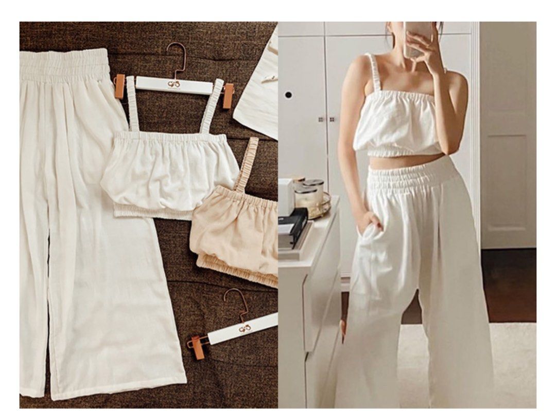 Eighth Mermaid Jojo Coordinates Set in Salt White (Category: Sets or Coordinates) located in Quezon City. Submitted by decluttering_alot (Listing ID 1360262901, Image 1). Description: Bought for 2850 Sold out on site Perfect for the summer! Size: small.