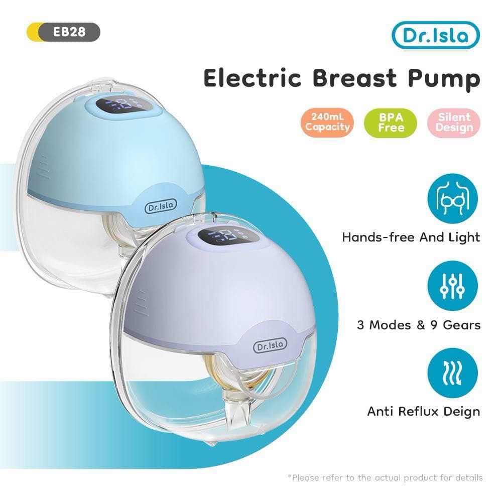 Electric breast pump (Category: Maternity Care) located in Taytay. Submitted by kylebern (Listing ID 1360329788, Image 3). Description: Brand: Dr. Isla Color: Purple Sealed - Brand New ✔️ 9 suction levels ✔️3 optional modes (Lactation, Massage, Pumping) ✔️ 180ml capacity ✔️ Lightweight ✔️ Easy to clean RFS: Spare item Free Milk bags Taytay area Visit my page for more items.