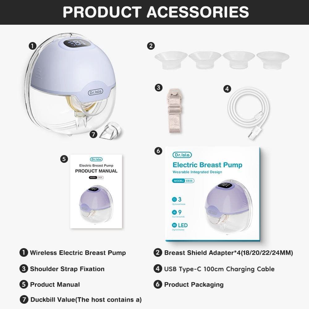 Electric breast pump (Category: Maternity Care) located in Taytay. Submitted by kylebern (Listing ID 1360329788, Image 2). Description: Brand: Dr. Isla Color: Purple Sealed - Brand New ✔️ 9 suction levels ✔️3 optional modes (Lactation, Massage, Pumping) ✔️ 180ml capacity ✔️ Lightweight ✔️ Easy to clean RFS: Spare item Free Milk bags Taytay area Visit my page for more items.