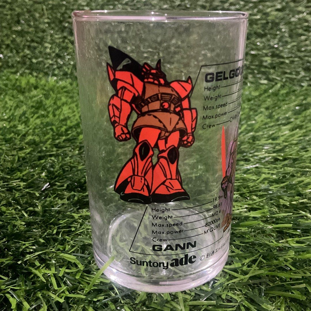 C92 Gundam Mobile Suit Suntory Ade Gelgoog Gan Drinking Glass 250ml, 4” x 2.25” inches - P199.00 (Category: Vintage Collectibles) located in Marikina City. Submitted by platesandthings (Listing ID 1360386772, Image 2). Description: C92 Gundam Mobile Suit Suntory Ade Gelgoog Gan Drinking Glass 250ml, 4” x 2.25” inches - P199.00.