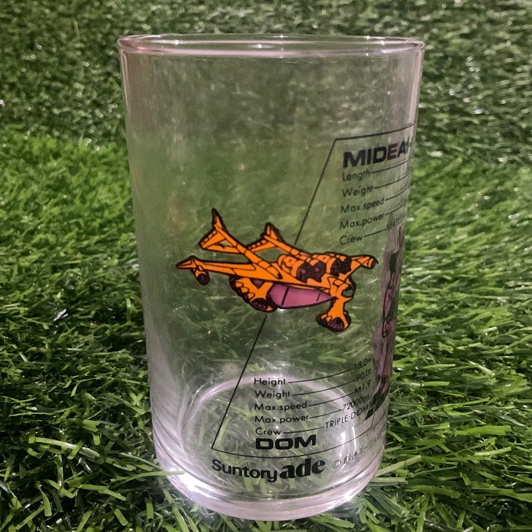 C92 Gundam Mobile Suit Suntory Ade Mideah Dom Drinking Glass 250ml, 4” x 2.25” inches - P199.00 (Category: Vintage Collectibles) located in Marikina City. Submitted by platesandthings (Listing ID 1360387027, Image 2). Description: C92 Gundam Mobile Suit Suntory Ade Mideah Dom Drinking Glass 250ml, 4” x 2.25” inches - P199.00.