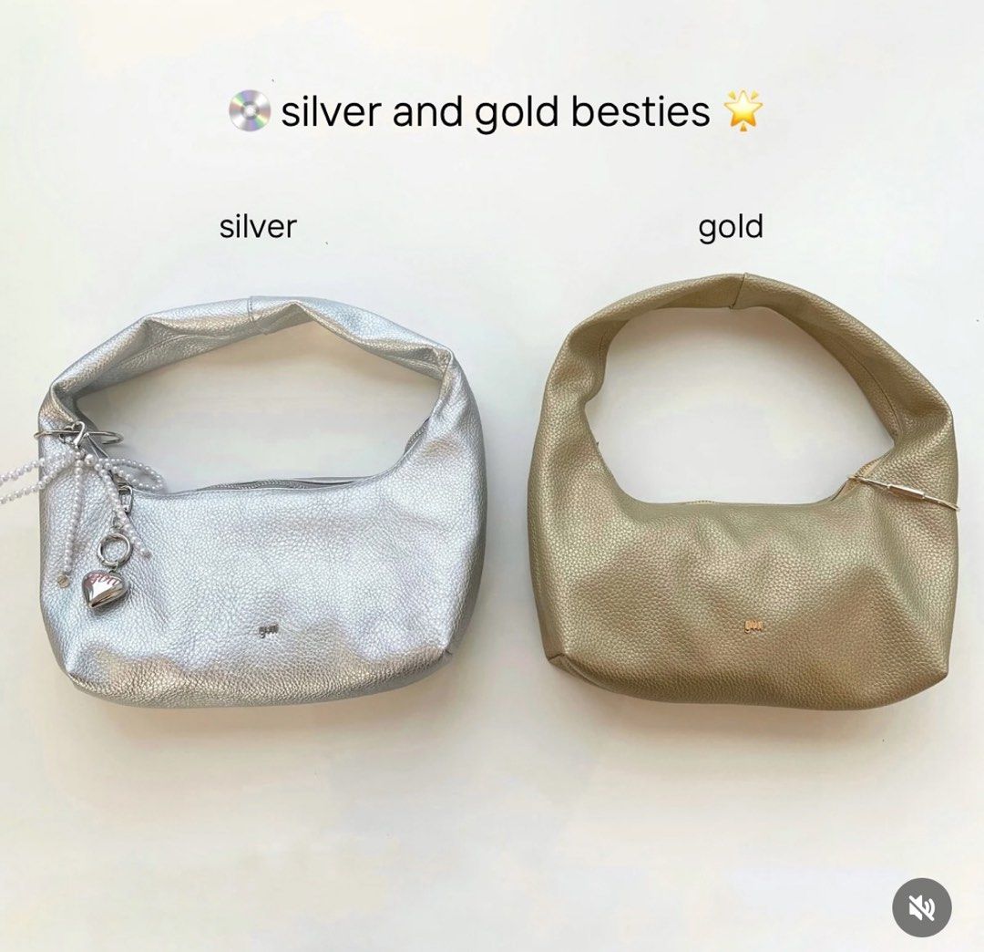 GVN Hobo bag small gold (Category: Clutches) located in Cebu City. Submitted by chrissydecluters (Listing ID 1360261332, Image 1). Description: Bought from pop-up bazaar so no more box and dust bag..