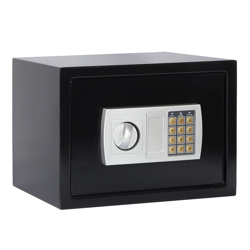 iSAFE™ Electronic Digital Safe COMPACT SIZE SAFETY VAULT (Category: Safe) located in Taguig. Submitted by costuless.taguig (Listing ID 1360285859, Image 1). Description: Item Code: SF-25BLK ED SALE PRICE: ₱2,399.00 Note: Price may change without prior notice. iSAFE Safe Electronic Digital Hotel Safety Vault ♡ Color: Black ♡ Size: H25 x W35 x D25cm ♡ Material: Steel ♡ Simple keypad interface ♡ One-touch re-set button inside safe ♡ Time out period: