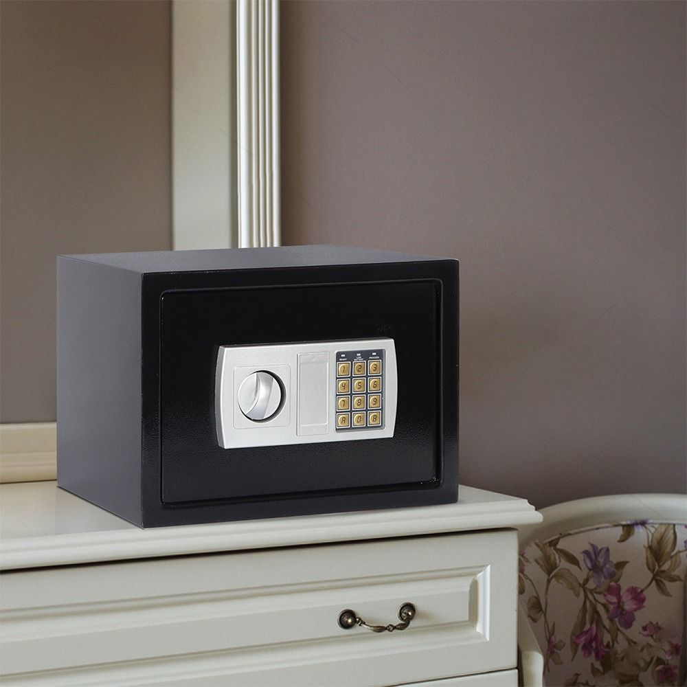 iSAFE™ Electronic Digital Safe COMPACT SIZE SAFETY VAULT (Category: Safe) located in Taguig. Submitted by costuless.taguig (Listing ID 1360285859, Image 2). Description: Item Code: SF-25BLK ED SALE PRICE: ₱2,399.00 Note: Price may change without prior notice. iSAFE Safe Electronic Digital Hotel Safety Vault ♡ Color: Black ♡ Size: H25 x W35 x D25cm ♡ Material: Steel ♡ Simple keypad interface ♡ One-touch re-set button inside safe ♡ Time out period: