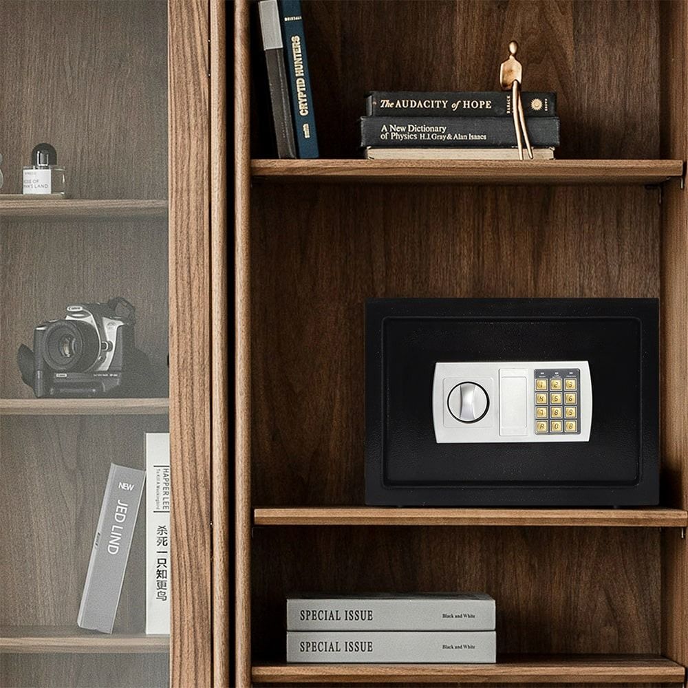 iSAFE™ Electronic Digital Safe COMPACT SIZE SAFETY VAULT (Category: Safe) located in Taguig. Submitted by costuless.taguig (Listing ID 1360285859, Image 3). Description: Item Code: SF-25BLK ED SALE PRICE: ₱2,399.00 Note: Price may change without prior notice. iSAFE Safe Electronic Digital Hotel Safety Vault ♡ Color: Black ♡ Size: H25 x W35 x D25cm ♡ Material: Steel ♡ Simple keypad interface ♡ One-touch re-set button inside safe ♡ Time out period: