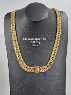 k18  Japan Gold 14 cut Necklace