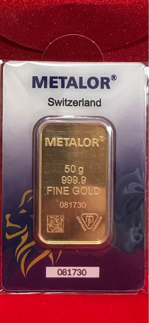 Metalor gold bar 50g, Hobbies & Toys, Memorabilia & Collectibles ...