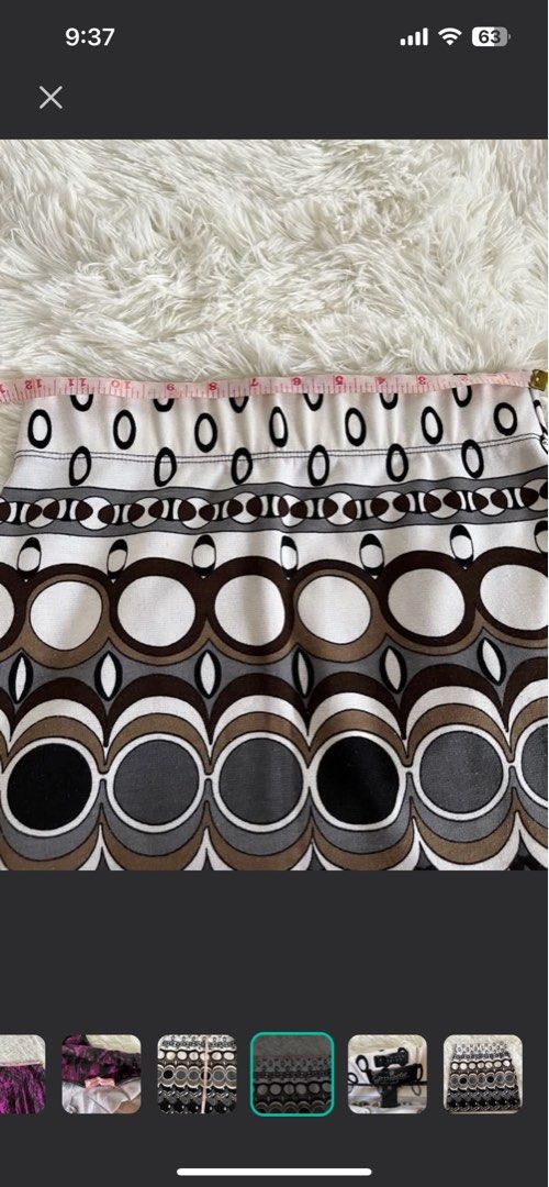 Mini skirt circle all over pattern (Category: Skirts) located in Pasay City. Submitted by sethsummer (Listing ID 1360225392, Image 3). Description: #Mini #Skirt Kamiseta Multicolor . #black #brown #white #gray Size: XS on tag - can fit up to Small body frame . garterized I bought it at Kamiseta MOA Lightly used Free - Purple mini skirt Size: Medium but can fit to xs to medium . Condition: 7/10 . Used only twice. Has sign of usage , depende sa fab