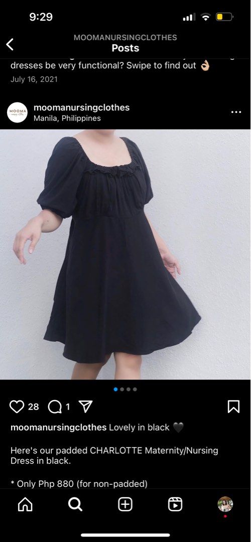Like new. Mooma breastfeeding dress (Category: Dresses) located in Paranaque City. Submitted by preferpreloved (Listing ID 1360339714, Image 1). Description: .