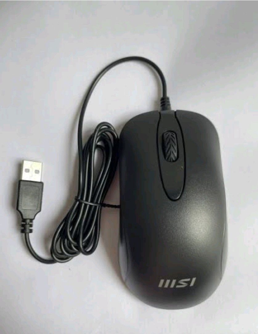 MSI GAMING MOUSE (WIRED) SEALED (Category: Mouse & Mousepads) located in Manila. Submitted by andreeee07 (Listing ID 1360355407, Image 3). Description: Maximum DPI: 6400 Color: Black Tracking Method: Optical Number of Buttons: 7 Type: Gaming Mouse Connectivity: USB, Wired EQUIPMENT FOR GAMERS.