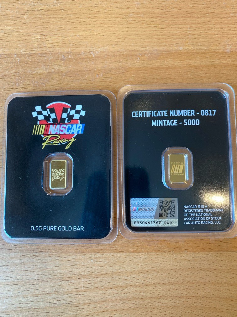 NASCAR 1/2g Gold Bar in TEP, Hobbies & Toys, Collectibles & Memorabilia ...