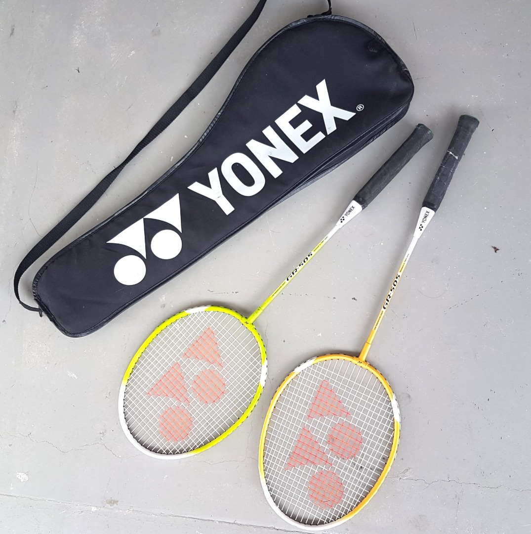 Original YONEX Badminton Racket Set, JAPAN, YONEX Model GR-505, Orange ...