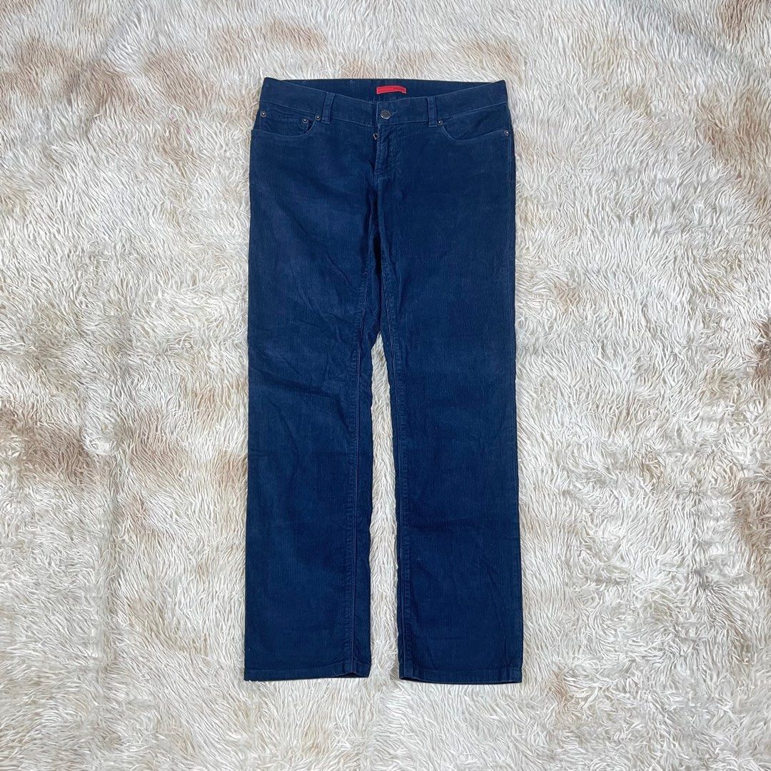 Prada Corduroy CONTOUR FIT Jeans (Category: Luxury Apparel) located in Cavite. Submitted by grazyluxe (Listing ID 1360239028, Image 1). Description: Prada Corduroy CONTOUR FIT Jeans Details: -Good Condition -8.5/10 Overall Usage -Blue -5 Pockets Size: 29 On Tags *Flat Measurements: -Waistline: 15.5 inches , 16 inches Stretched , Best fit to “29 up to “32. -Frontrise: 8 inches -Inseam: 29 inches -Outseam: 37 inches -Thigh: 11 inches -Knee: 8 inche