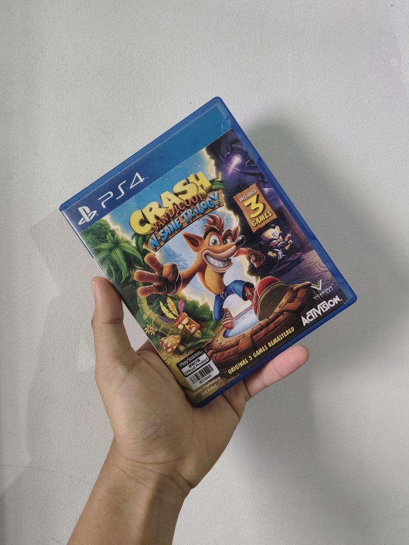 PS4: CRASH BANDICOOT TRILOGY / USED (Category: PlayStation) located in Manila. Submitted by mikkolosg20176 (Listing ID 1360234771, Image 1). Description: TRADE OR SALE GAME PRICE: 900 📍 SHIPPING OR PICKUP 📍 BAGUMBAYAN TAGUIG 📍PIN LOCATION: MCG PURPLE GAMING TAGUIG.
