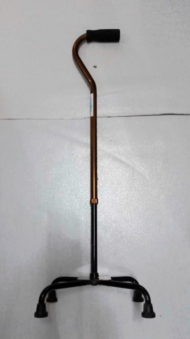 Quad Cane Walking Stick (Large Base, Tungkod, Cane, Stick) (Category: Rehabilitative Devices) located in Pasay City. Submitted by sheena.s_atelier (Listing ID 1360297956, Image 2). Description: OP: 3000 SP: 1500 Only used for 4 times. Naka-stock nalang po sa bahay since di na po nagagamit. Can lower the price if immediate get..