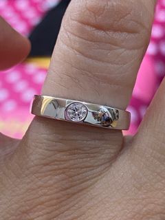 Real Moissanite band ring