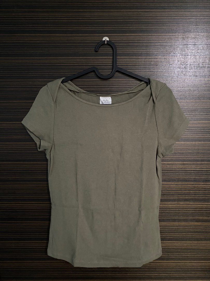 Sage Green Fitted Long Sleeve Top