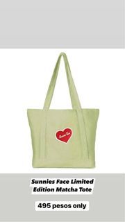 Sunnies Face Limited Edition Carry All Tote in Matcha